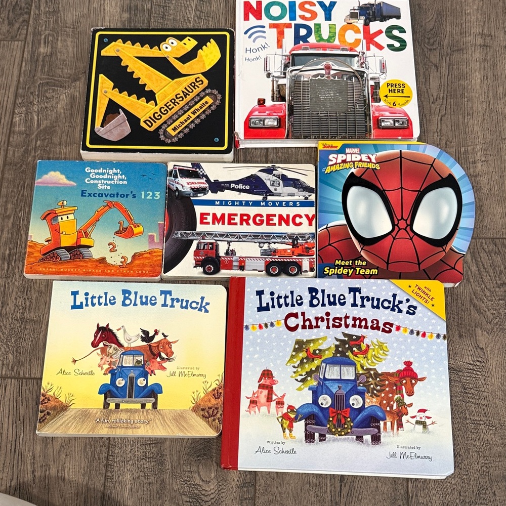 Little Blue Truck and Vehicles Book Set